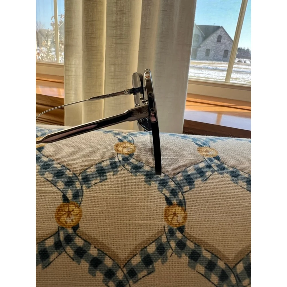 New Isabel Marant Blue Silver Rimless Sunglasses -Flaw - Picture 2 of 7